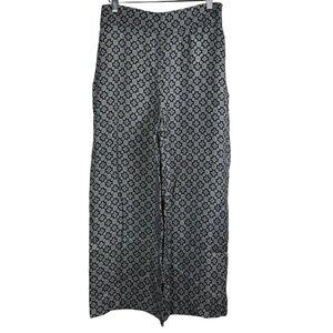 Zara Culottes Pants High Waisted Printed Boho‎ Cupro Womens M Wide Leg Crop